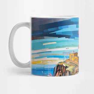 Lighthouse Concept Abstract Colorful Scenery Painting Mug